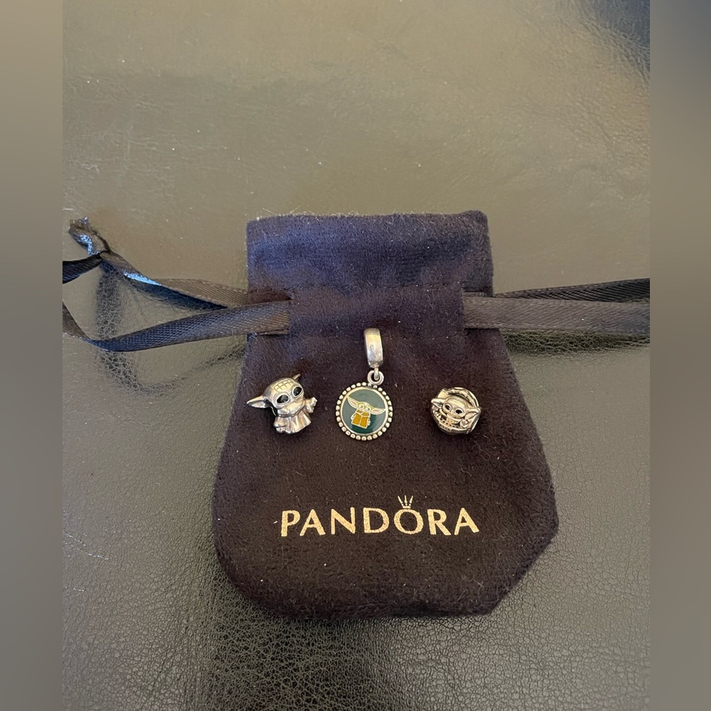 Pandora Silver Charm Set with bracelet